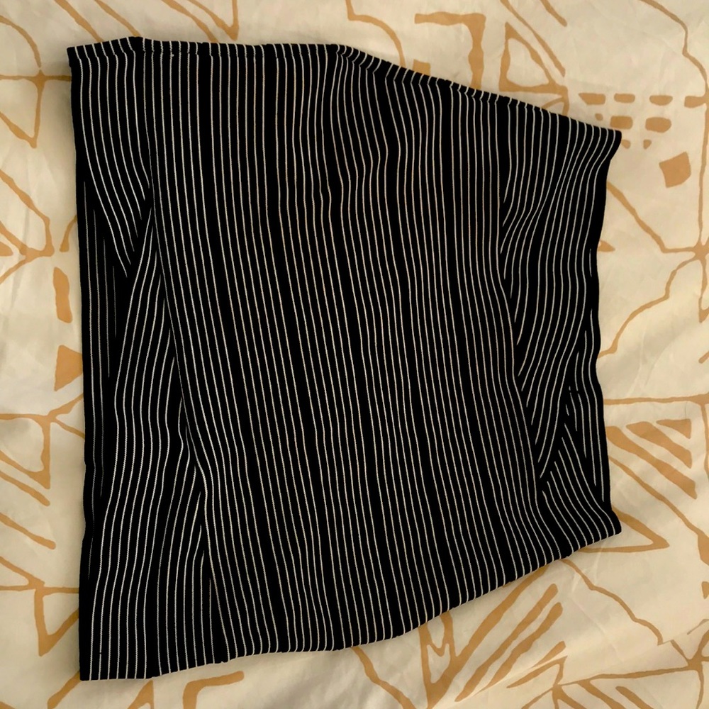 Striped BCBGMAXAZRIA Bandage Skirt